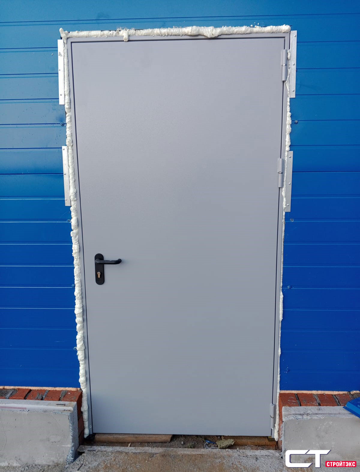 Дверь противопожарная металлическая EIS60 с накладкой из алюминия однопольная глухая Дверь противопожарная металлическая EIS60 с накладкой из алюминия однопольная глухая